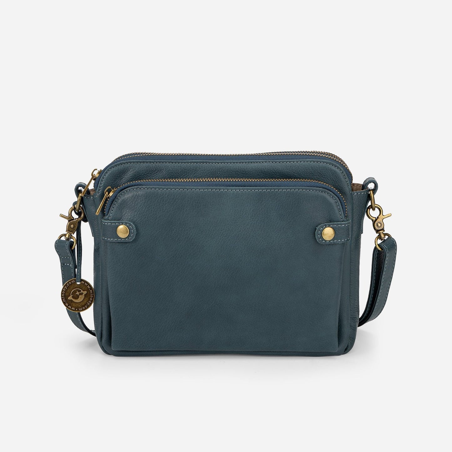 Three Layer Leather Crossbody Shoulder
