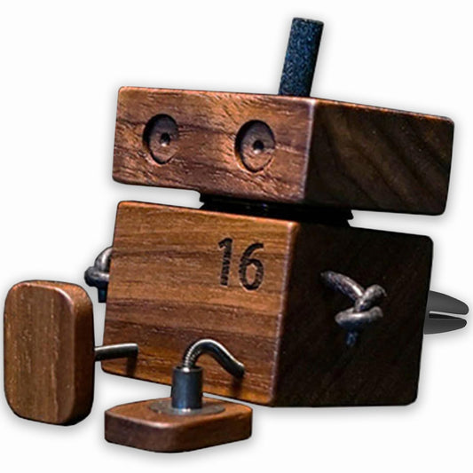 Car Air Fresheners Cute Shaking Wooden Man Figurine Diffuser (No essential oils)