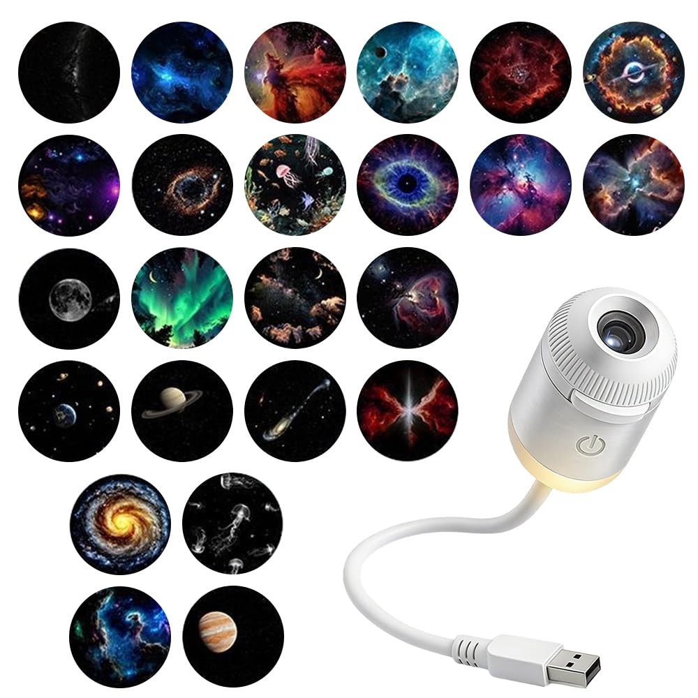 2-in-1 Galaxy Projector with Starry Sky Design and Night Light