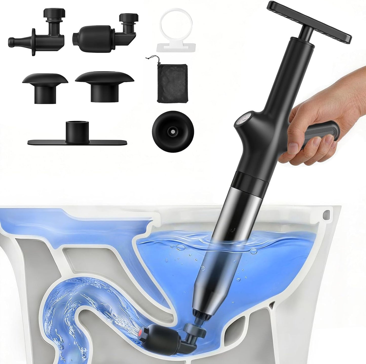 Toilet Plunger Drain Clog Remover