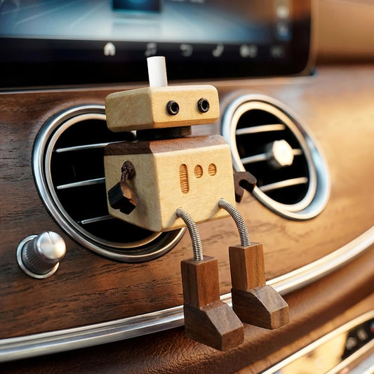 Car Air Fresheners Cute Shaking Wooden Man Figurine Diffuser (No essential oils)