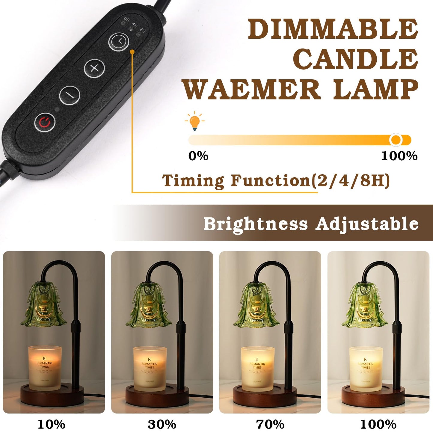 Adjustable Flower Warmer Small Candle Lamp (No Candle)