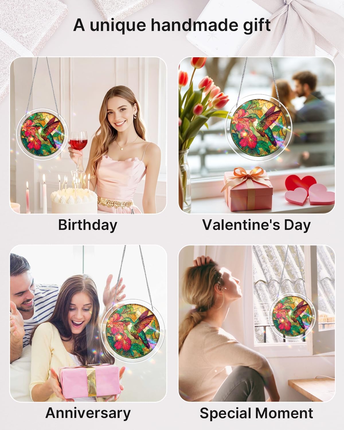 Buy 2 Get Free 1-Colorful Birds of Spring Sun Catchers Window