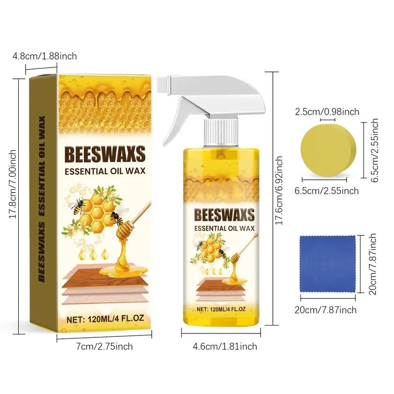 Beeswax Wood Polish Spray Restore Shine Protect Furniture