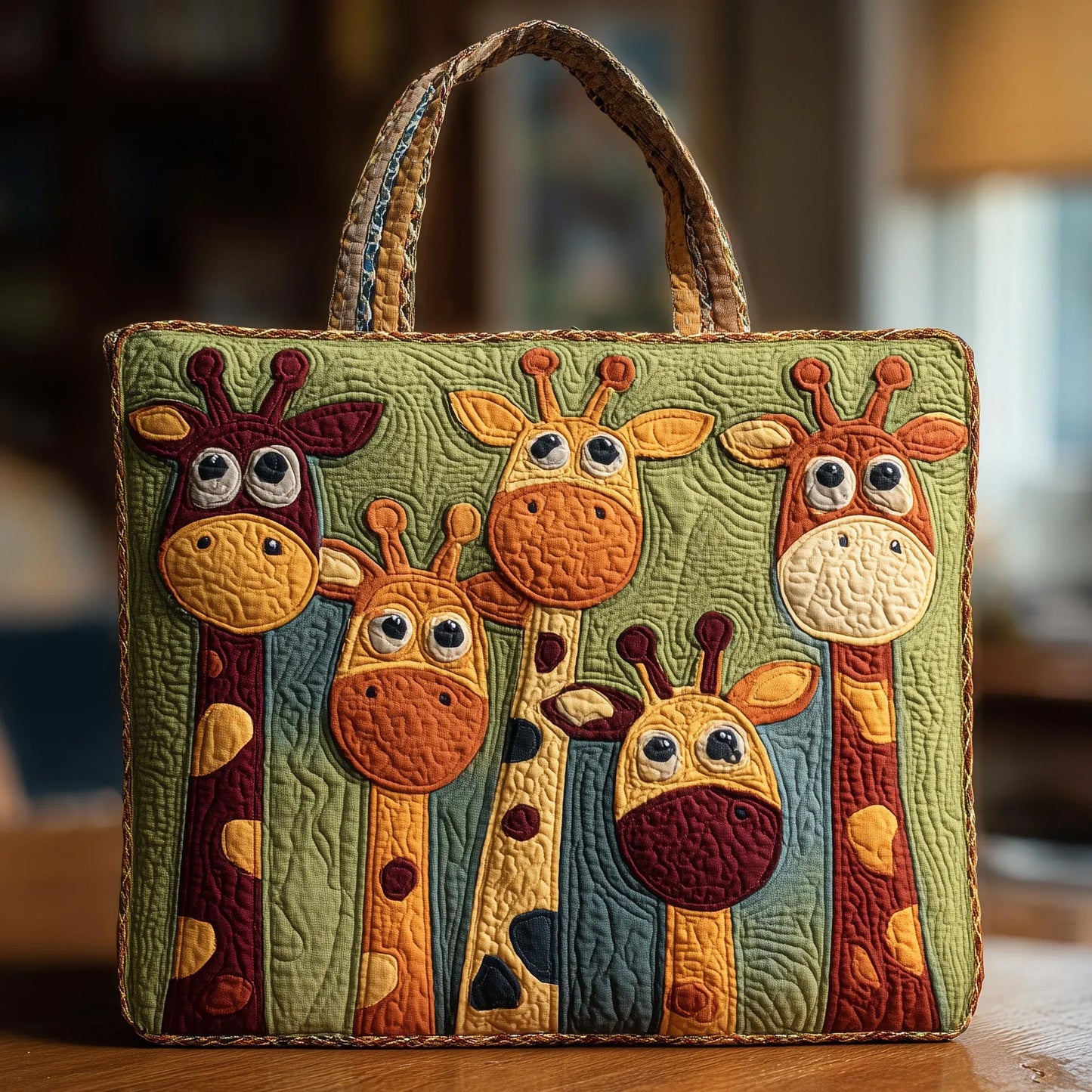 Tower of Giraffes Handmade Tote Bag