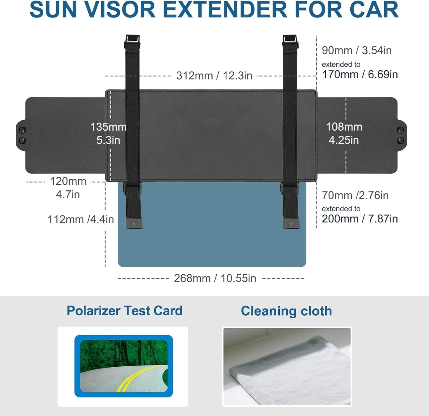 Veharvim Sun Visor Extender for Car