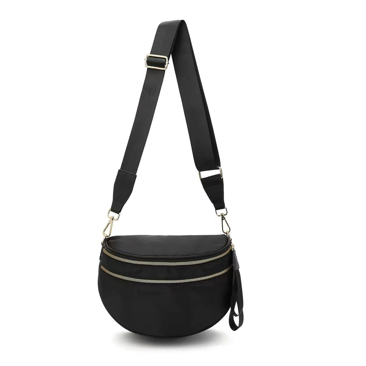 Plus Size Checkered Nylon Crossbody Bum Bag