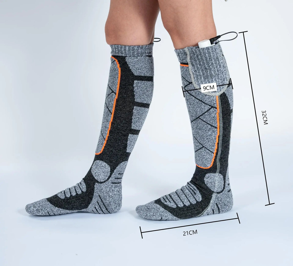 Heated Thermal Socks With Three Adjustable Temperature Settings
