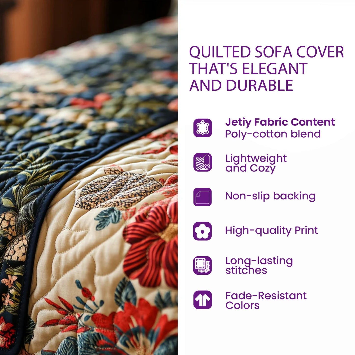 Celestial Voyage Quilted Sofa Cover