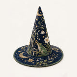 Enchanted Moon Garden Handcrafted Quilted Witch Hat