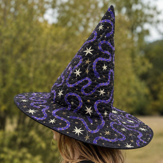 Dark Magic Snake Handcrafted Quilted Witch Hat