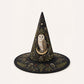 Moonlit Owl Dark Forest Gothic Handcrafted Quilted Witch Hat