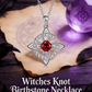 Mystical Birthstone Witches Knot Necklace – Natural Crystal🔮💞