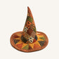 Vintage Harvest Pumpkin Handcrafted Quilted Witch Hat