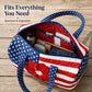 🔥Floral American Flag Travel Duffel