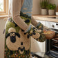 Cute Sheep Quilted Apron Set (2-Piece) – Padded Apron + Heat-Resistant Oven Mitts
