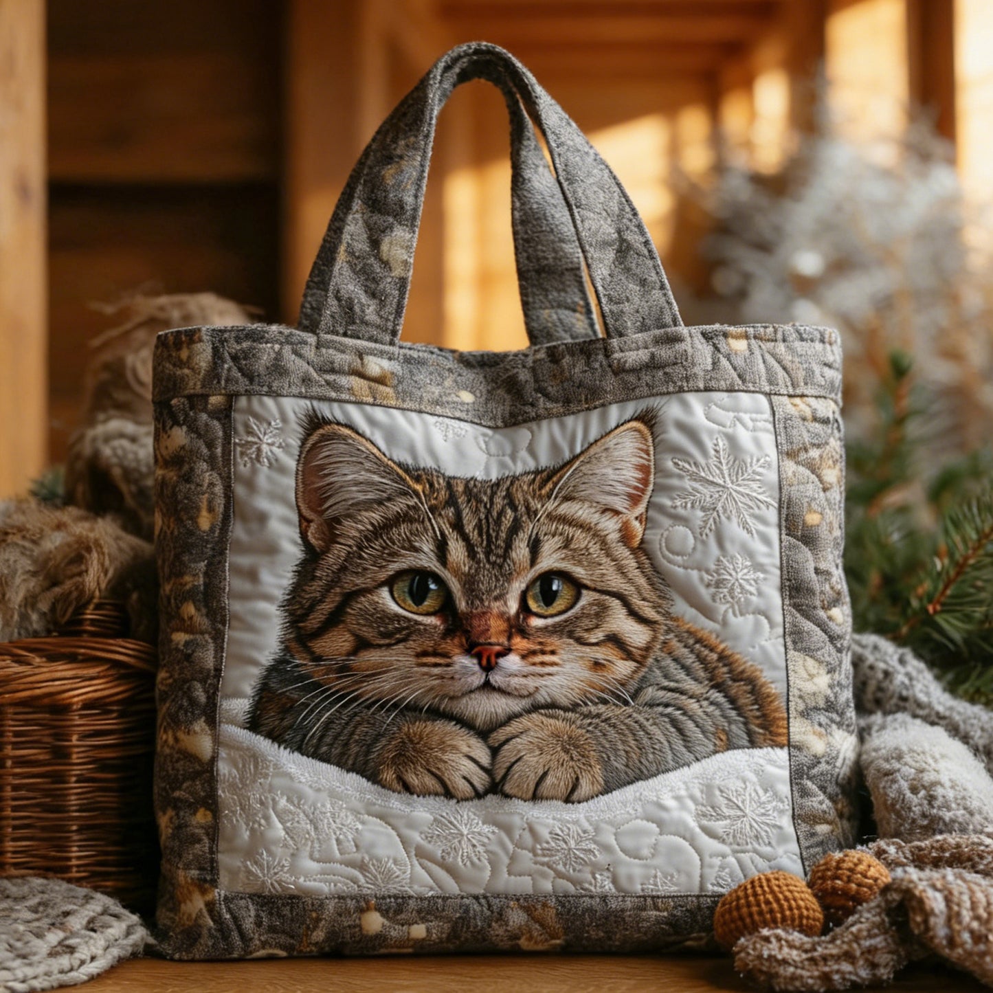 Classic Tabby Handmade Tote Bag