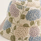 Hydrangea Floral Quilted Bucket Hat
