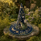 Enchanted Moon Garden Handcrafted Quilted Witch Hat