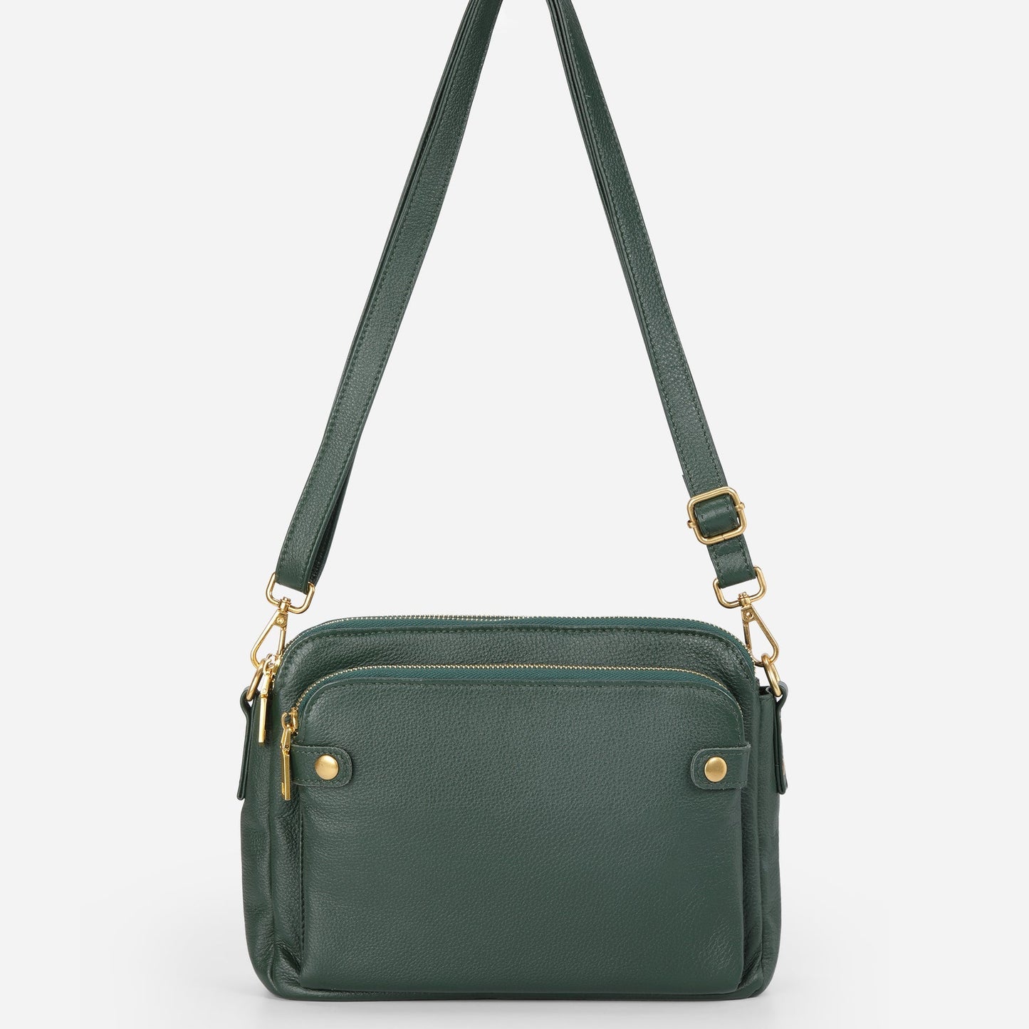 Three Layer Leather Crossbody Shoulder