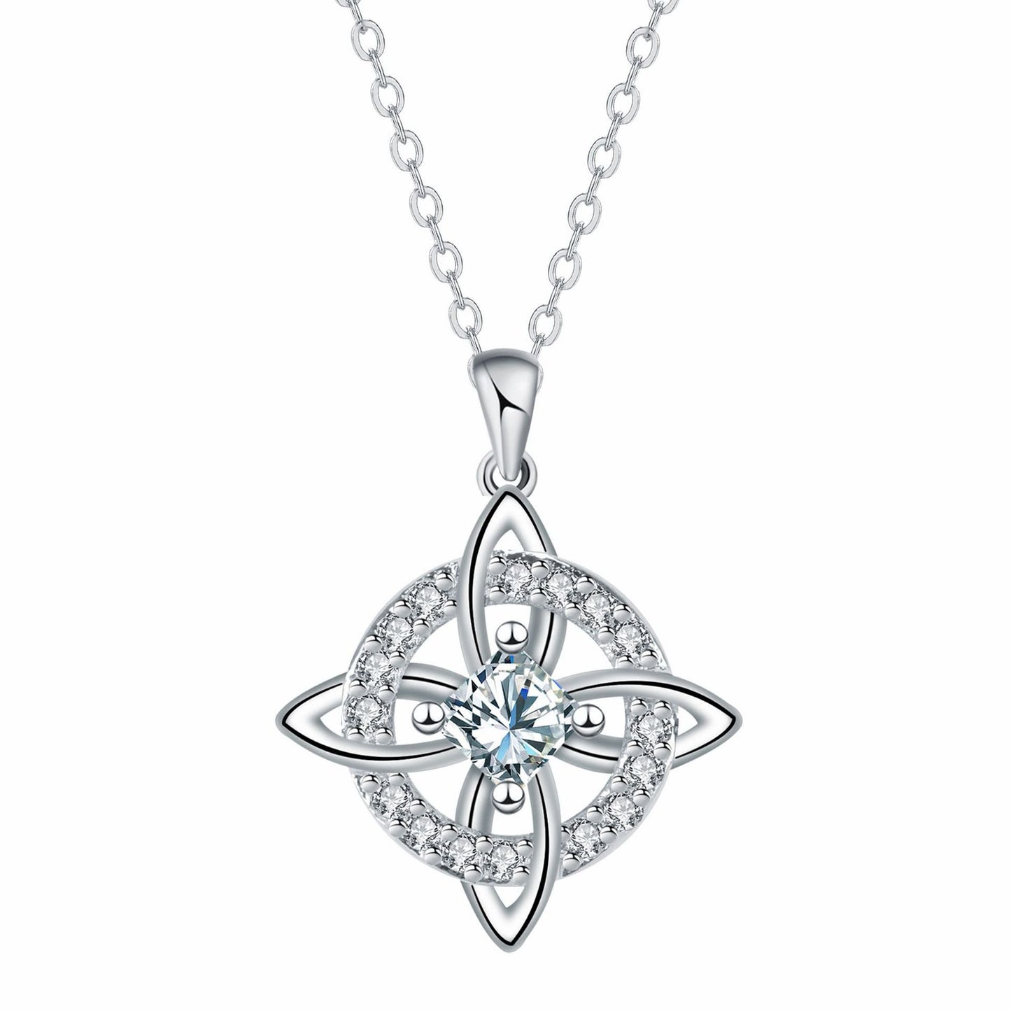 Mystical Birthstone Witches Knot Necklace – Natural Crystal🔮💞