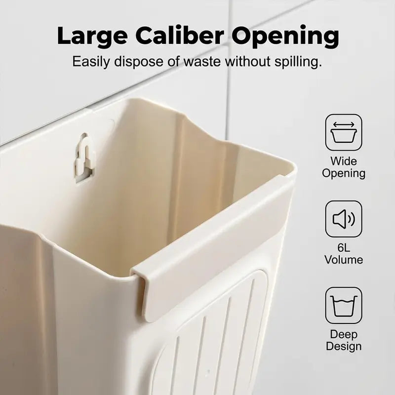 Space Saving Collapsible Foldable Kitchen Trash Can