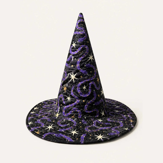 Dark Magic Snake Handcrafted Quilted Witch Hat