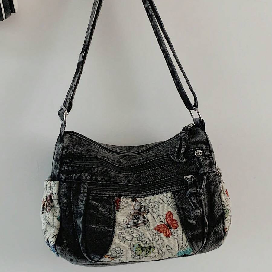Casual Fashion Multi-Pocket Butterfly Design Bag