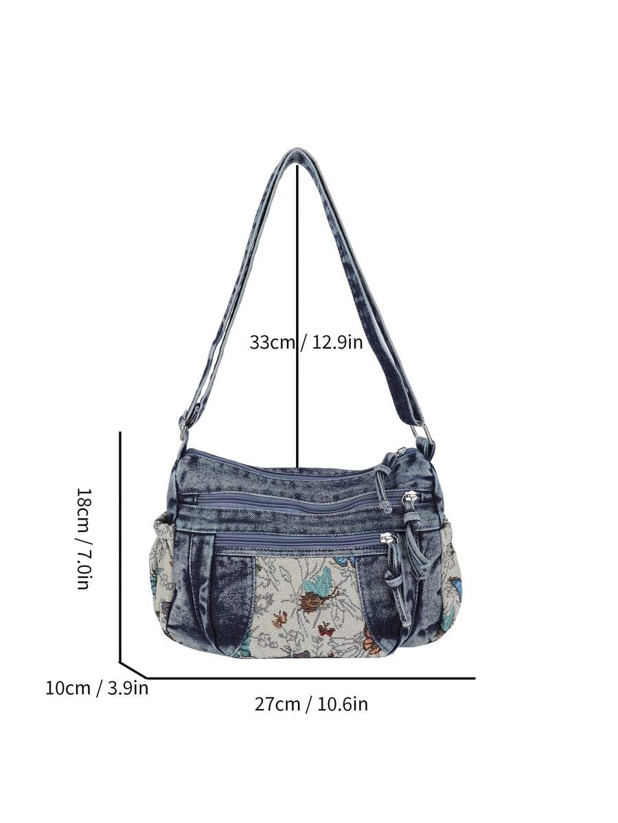 Casual Fashion Multi-Pocket Butterfly Design Bag