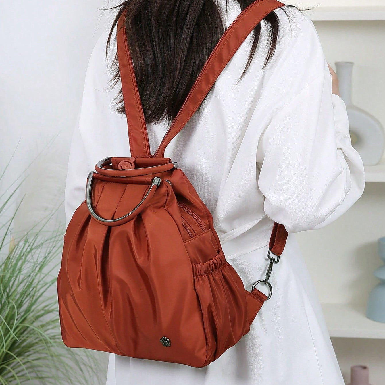 Women's Lightweight Nylon Casual Backpack