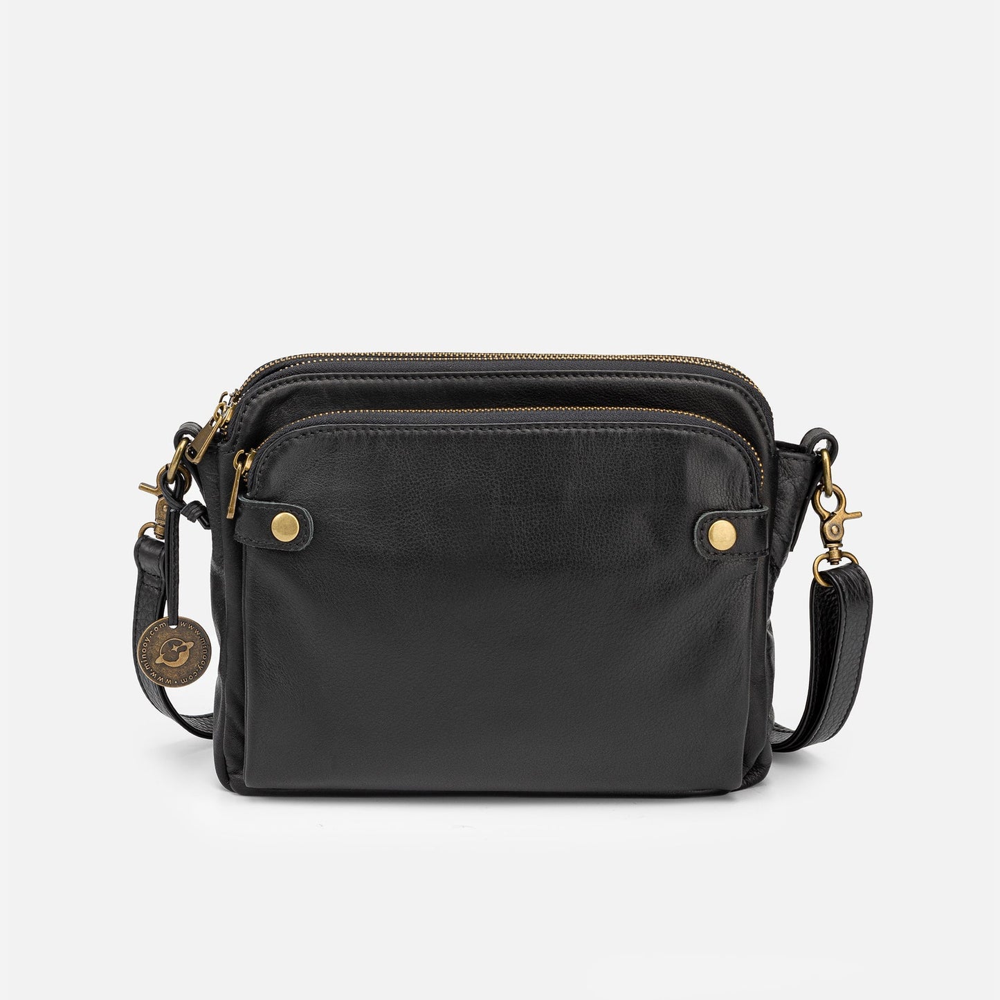 Three Layer Leather Crossbody Shoulder