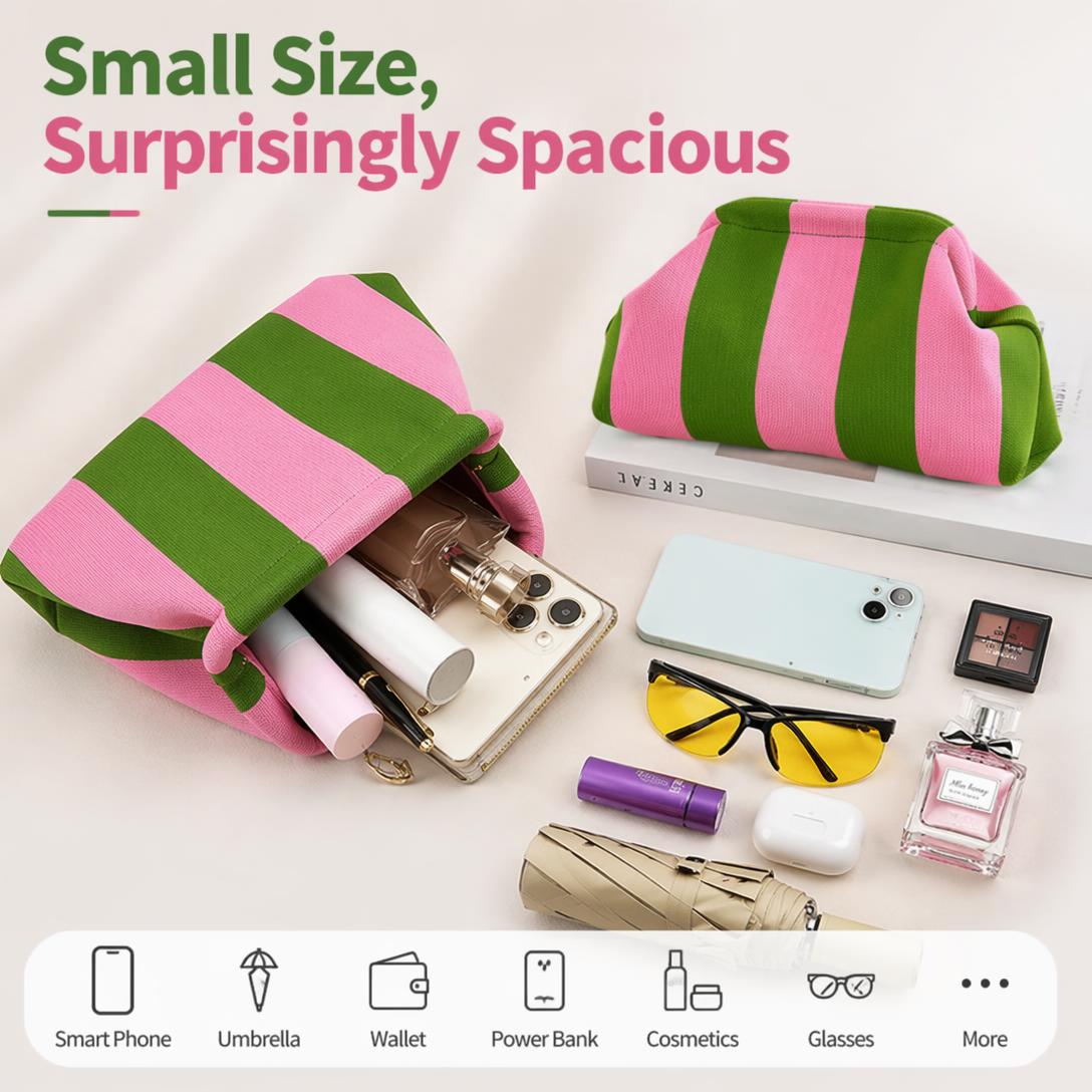 Women‘s Striped Diamond Dot Cloud Handbag
