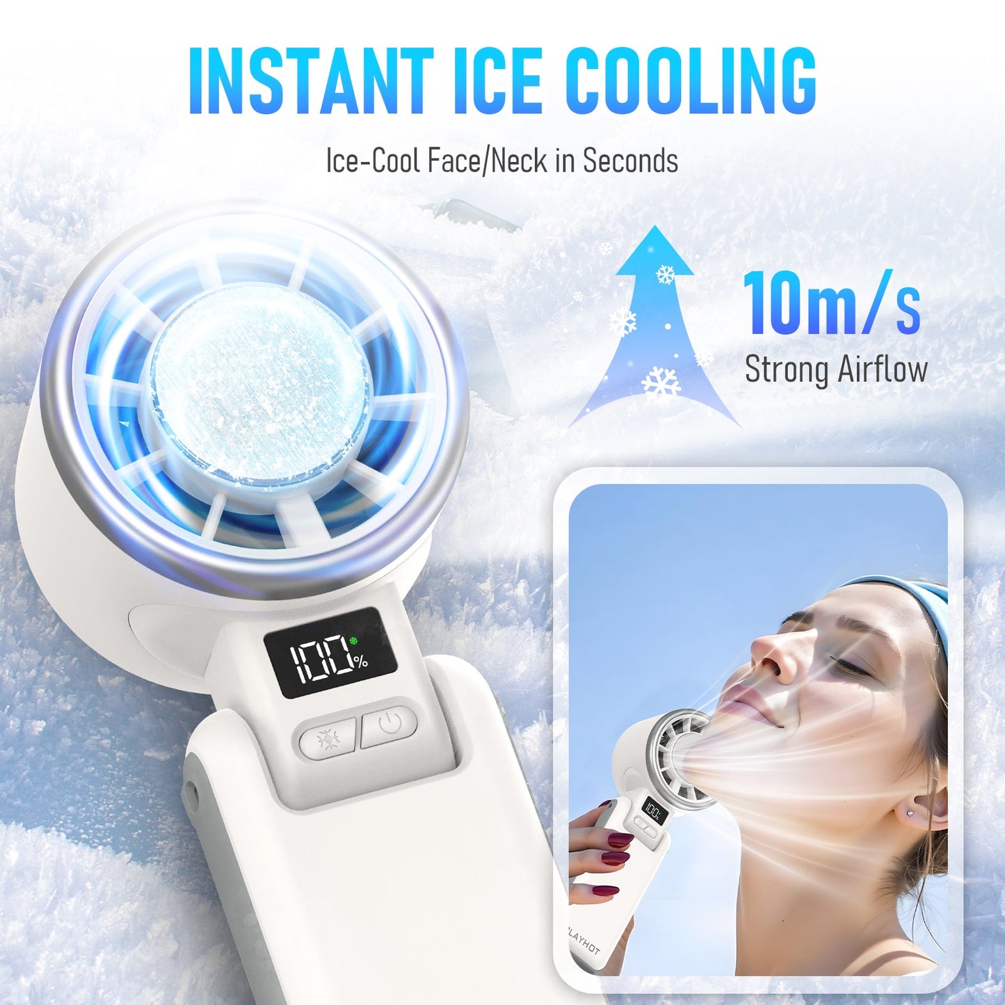 Portable Ice-Cooling Turbo Fan