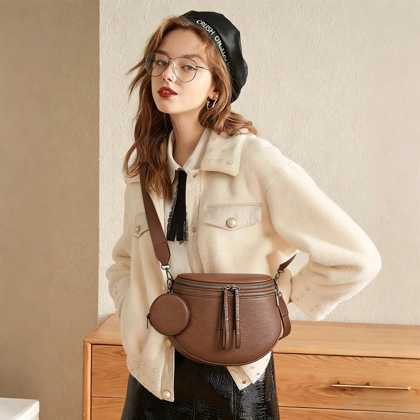 Waterproof Large Capacity Chic Crossbody Fanny Shoulder Bag