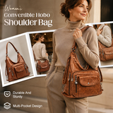 Women's Convertible Multi-Pocket Shoulder Bag