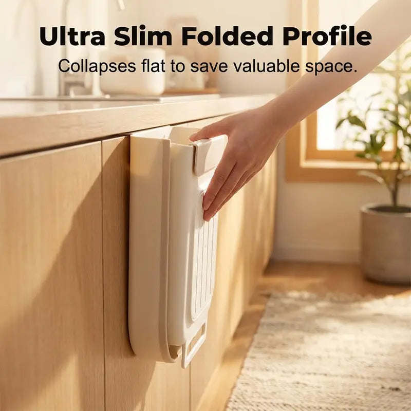 Space Saving Collapsible Foldable Kitchen Trash Can