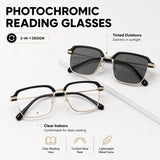 Anti Blue Light UV Photochromic Reading Glasses (Gift-Free Eyeglass Case)