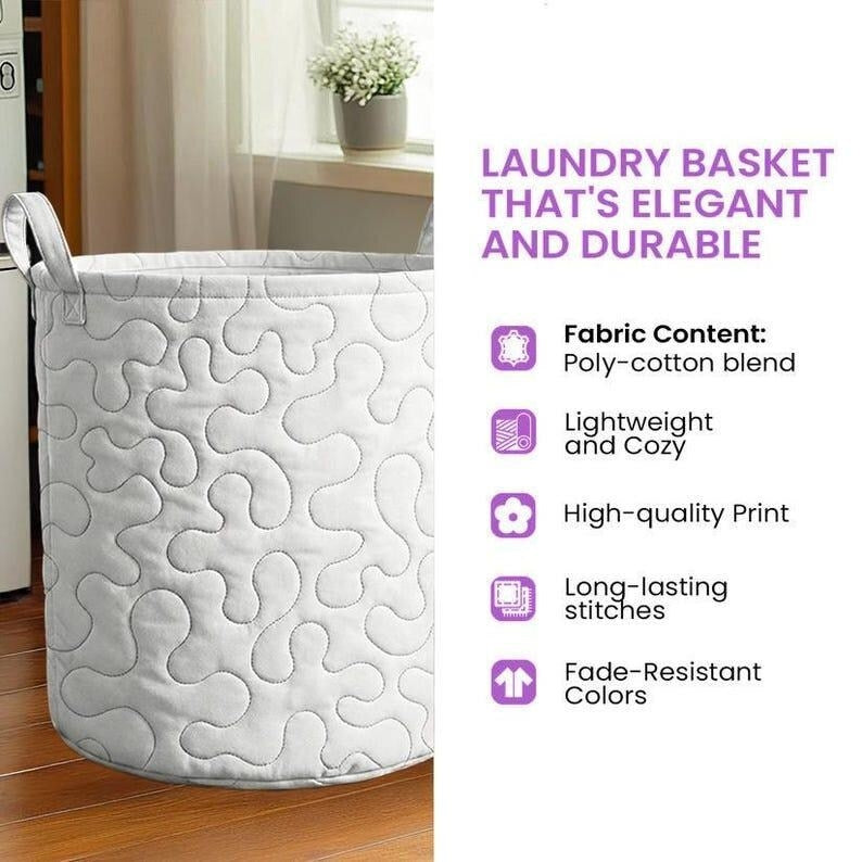 Sheep Heaven Quilted Laundry Basket