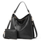 Luxury Leather Print Hobo Anti-theft Handbag