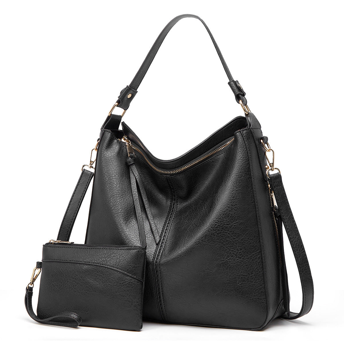 Luxury Leather Print Hobo Anti-theft Handbag