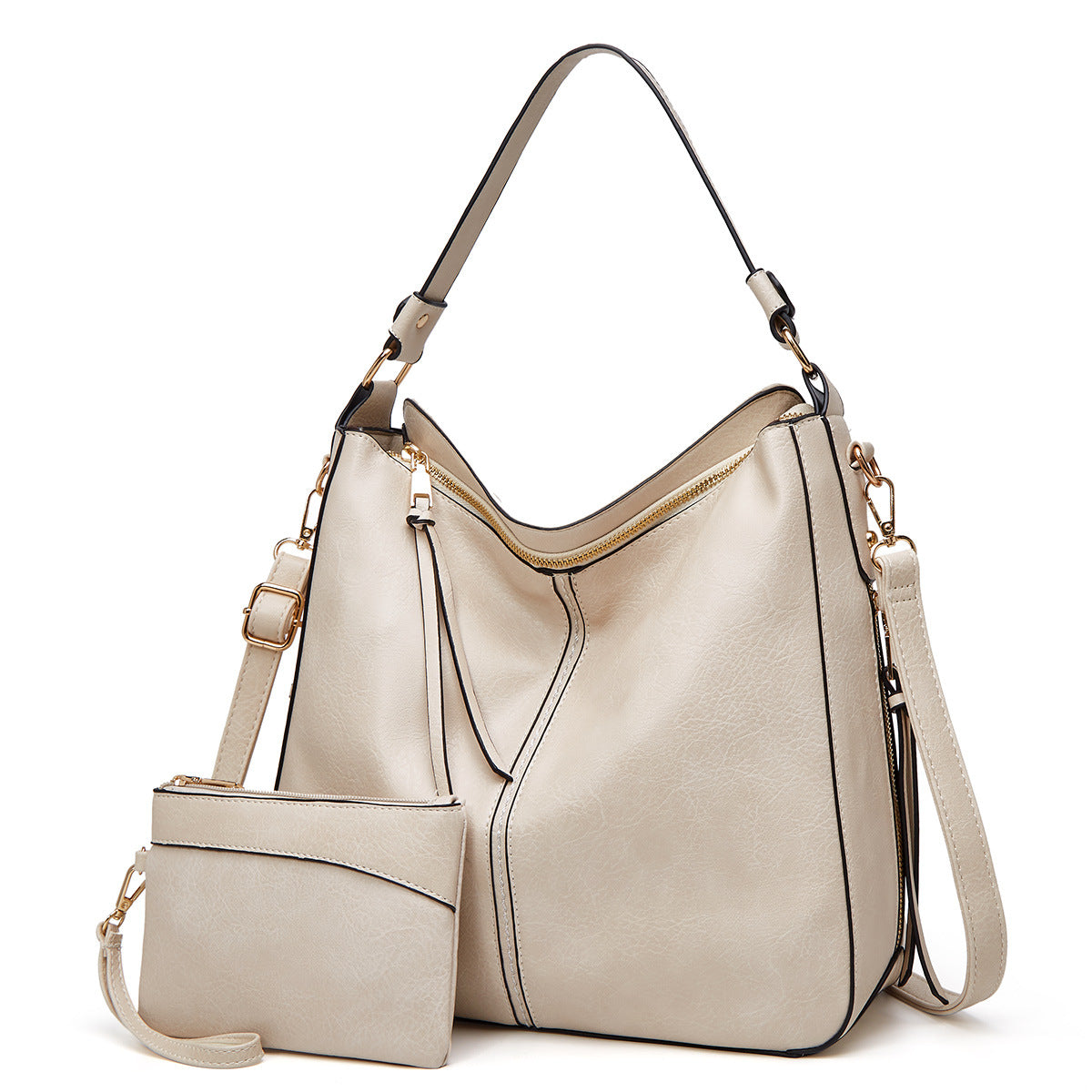 Luxury Leather Print Hobo Anti-theft Handbag