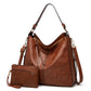 Luxury Leather Print Hobo Anti-theft Handbag