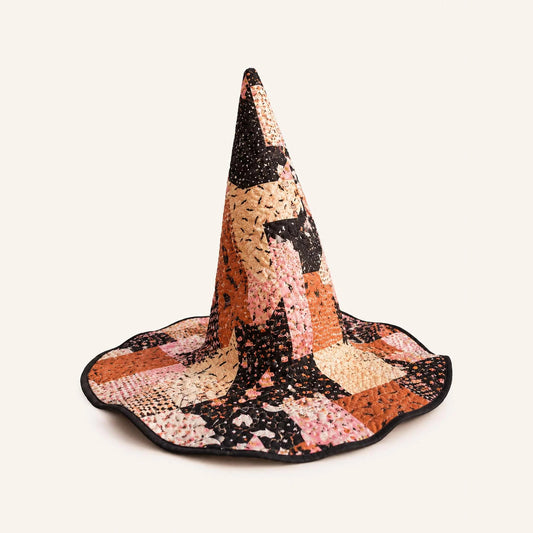 Cute Halloween Patchwork Handcrafted Quilted Witch Hat