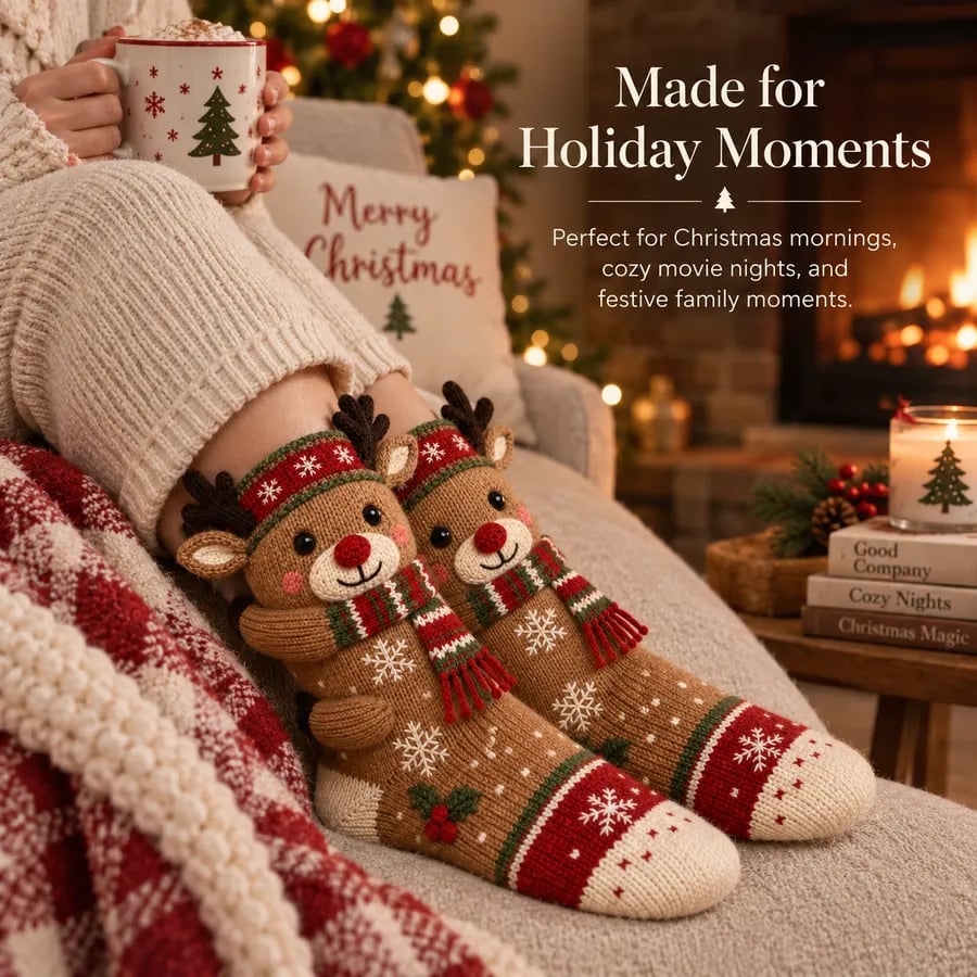 🎅3D Hugging Christmas Cute Knit Holiday Socks