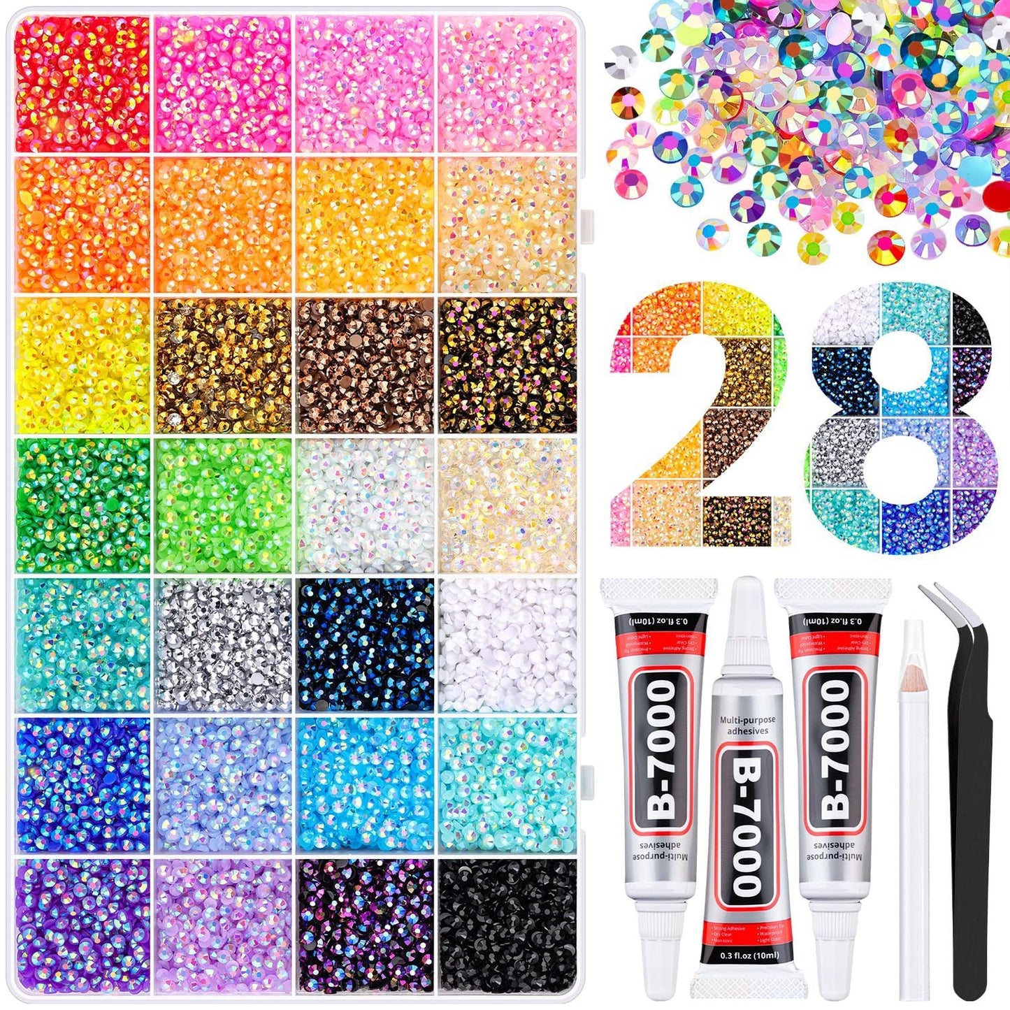 Resin Jelly Rhinestones Kit for DIY Arts & Crafts Gifts