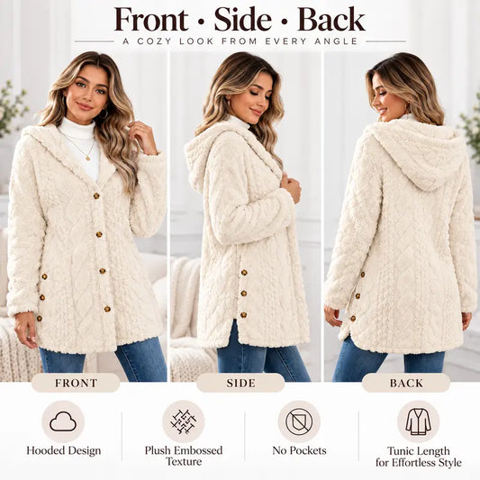 Women’s Plush Cardigan | Oversized Fit, Button Front