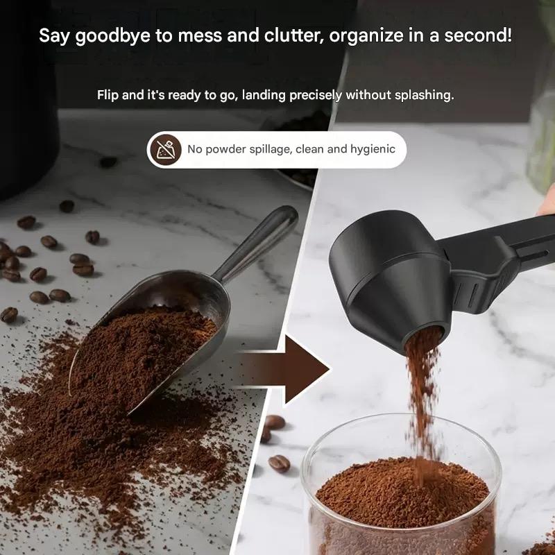 Portable 2-In-1 Funnel Coffee Measuring Scoop