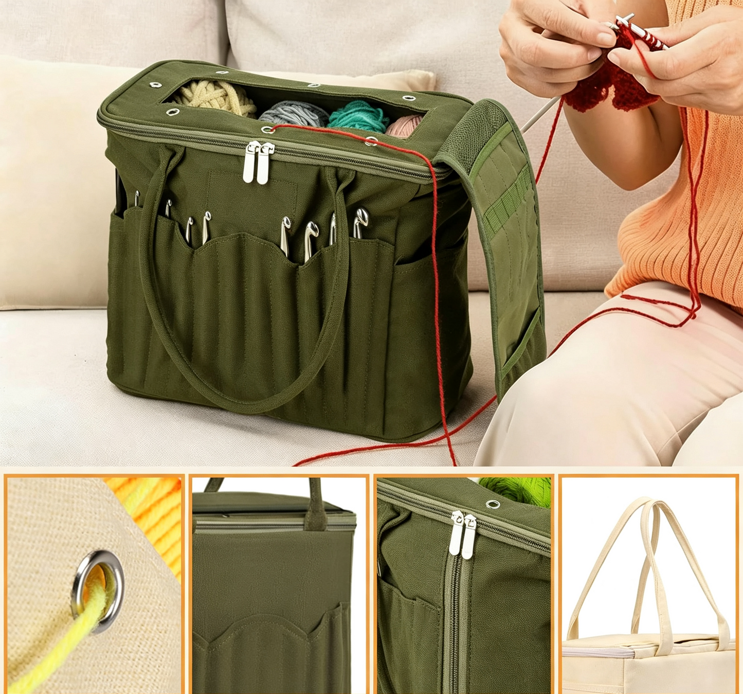Knitting Bag for Crochet Lovers