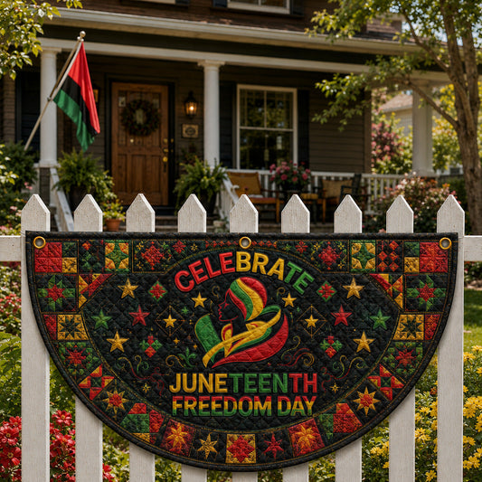 Freedom Celebration Quilted Fan Flag