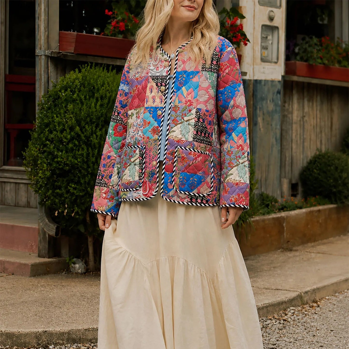 Retro Boho Quilted Jacket